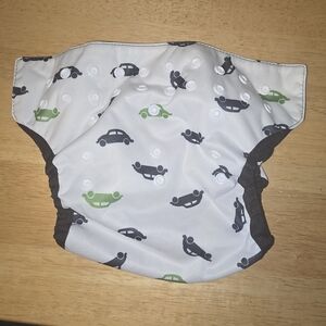 Cute Baby Diaper Cover with Car Design - Flip - EUC